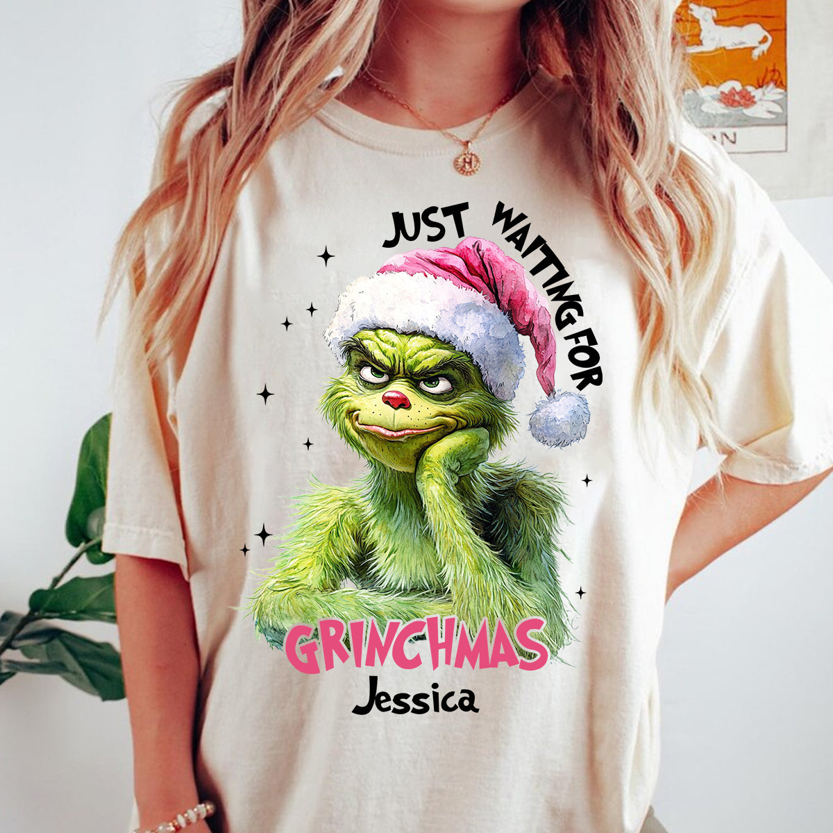 En attendant Noël - T-shirt et sweat à capuche personnalisés « Étole de Noël »