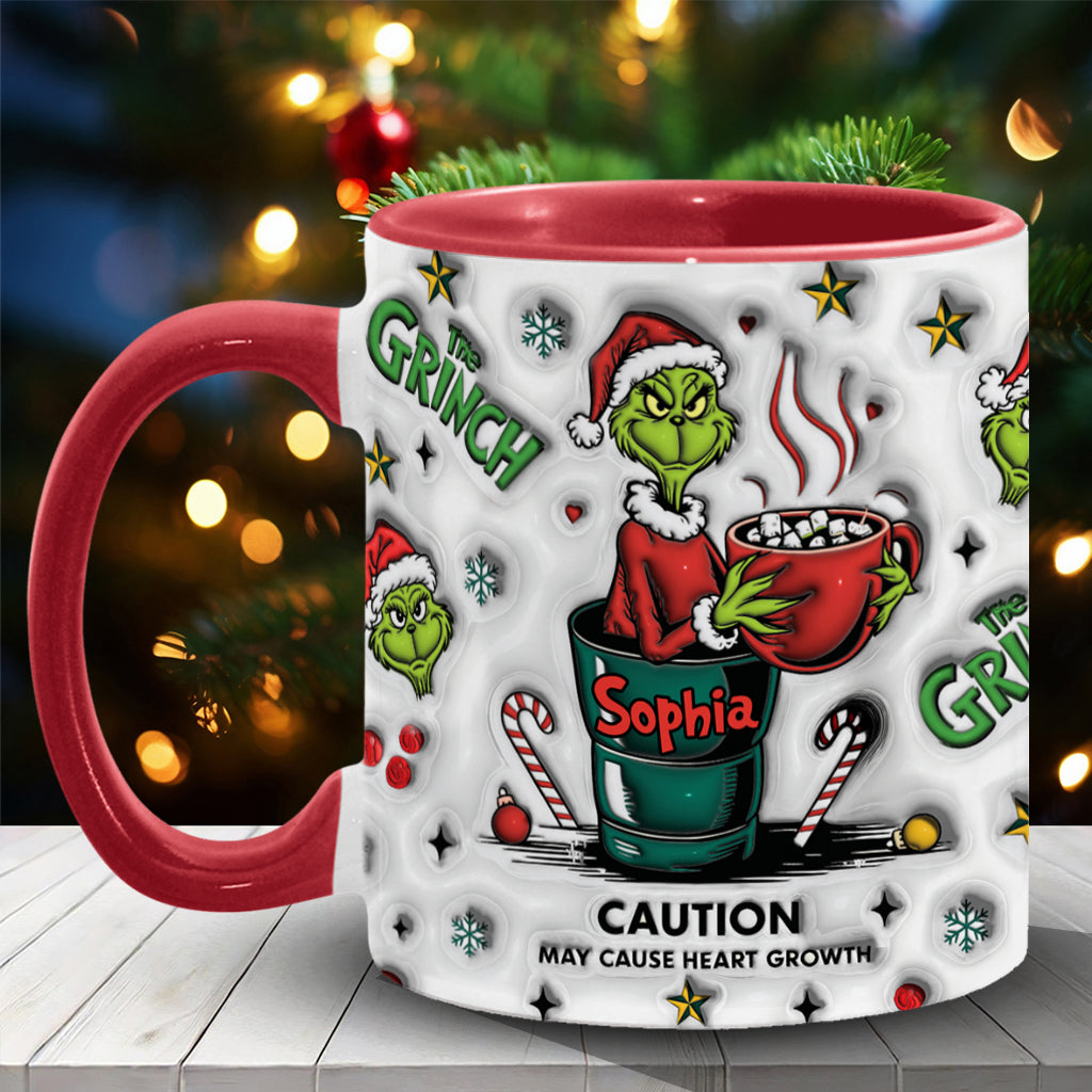 Caution Any Name - Personalized Stole Christmas Accent Mug