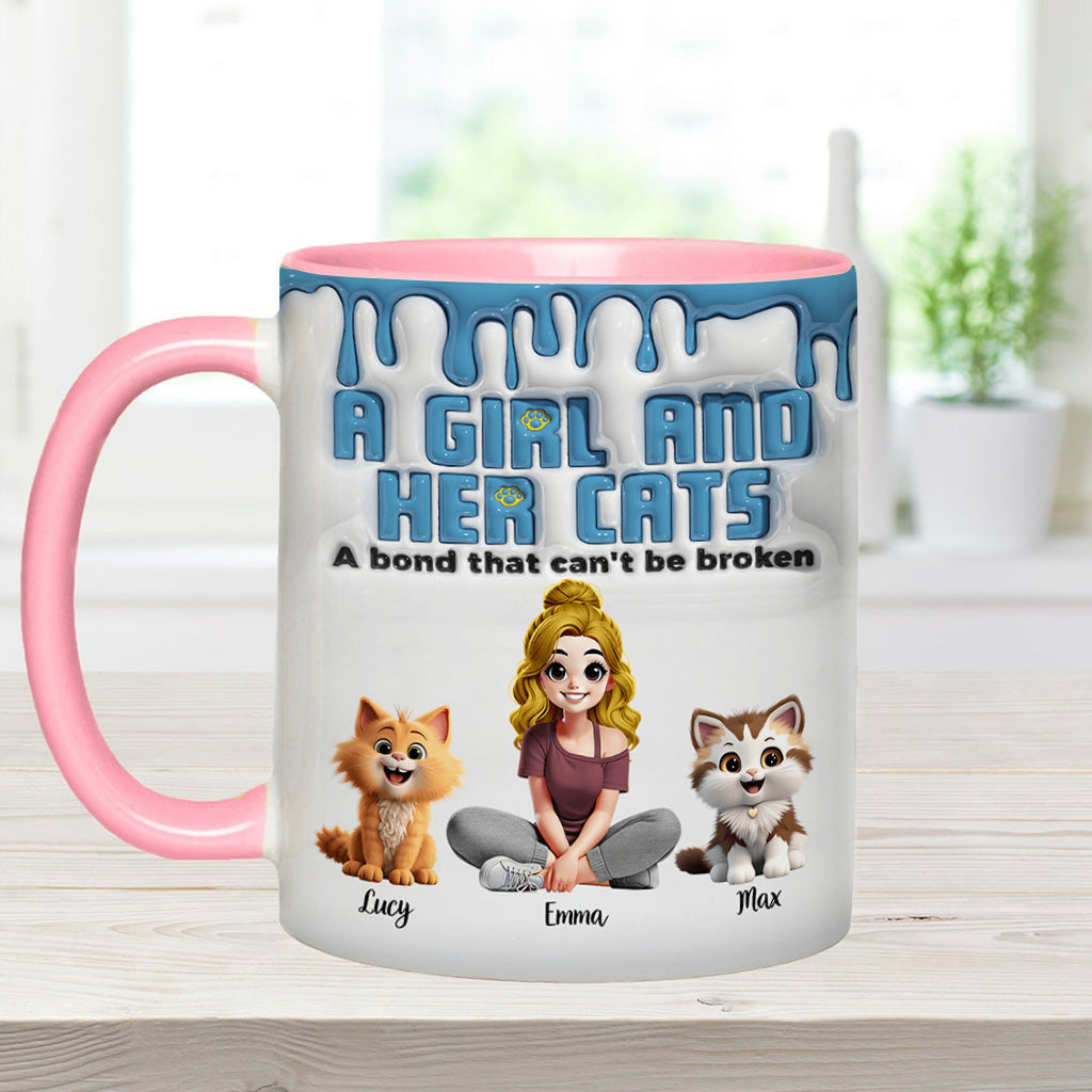 Moi et mes chats : un lien indéfectible - Mug personnalisé à motif chat