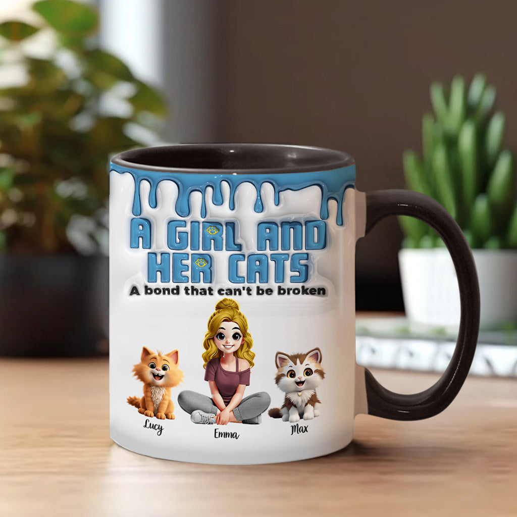 Moi et mes chats : un lien indéfectible - Mug personnalisé à motif chat