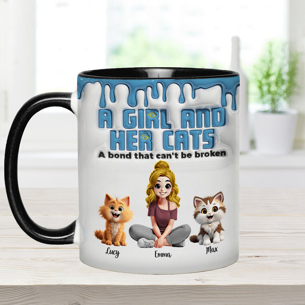 Moi et mes chats : un lien indéfectible - Mug personnalisé à motif chat