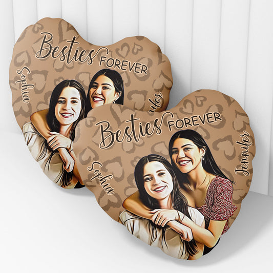 Meilleures amies pour toujours - Coussin personnalisé en forme de meilleure amie
