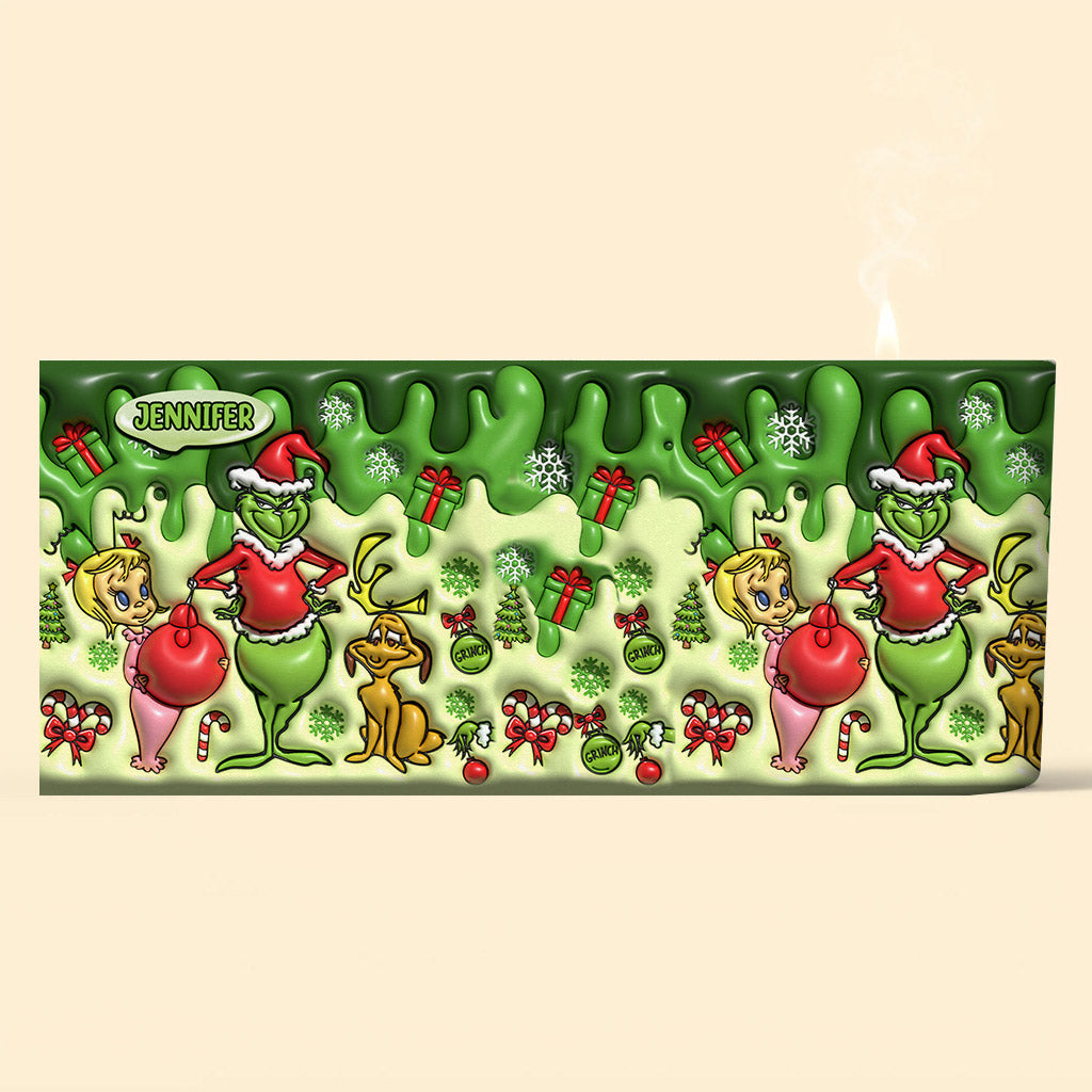 Merry Chrisrtmas - Personalized Stole Christmas Candle With Wooden Lid