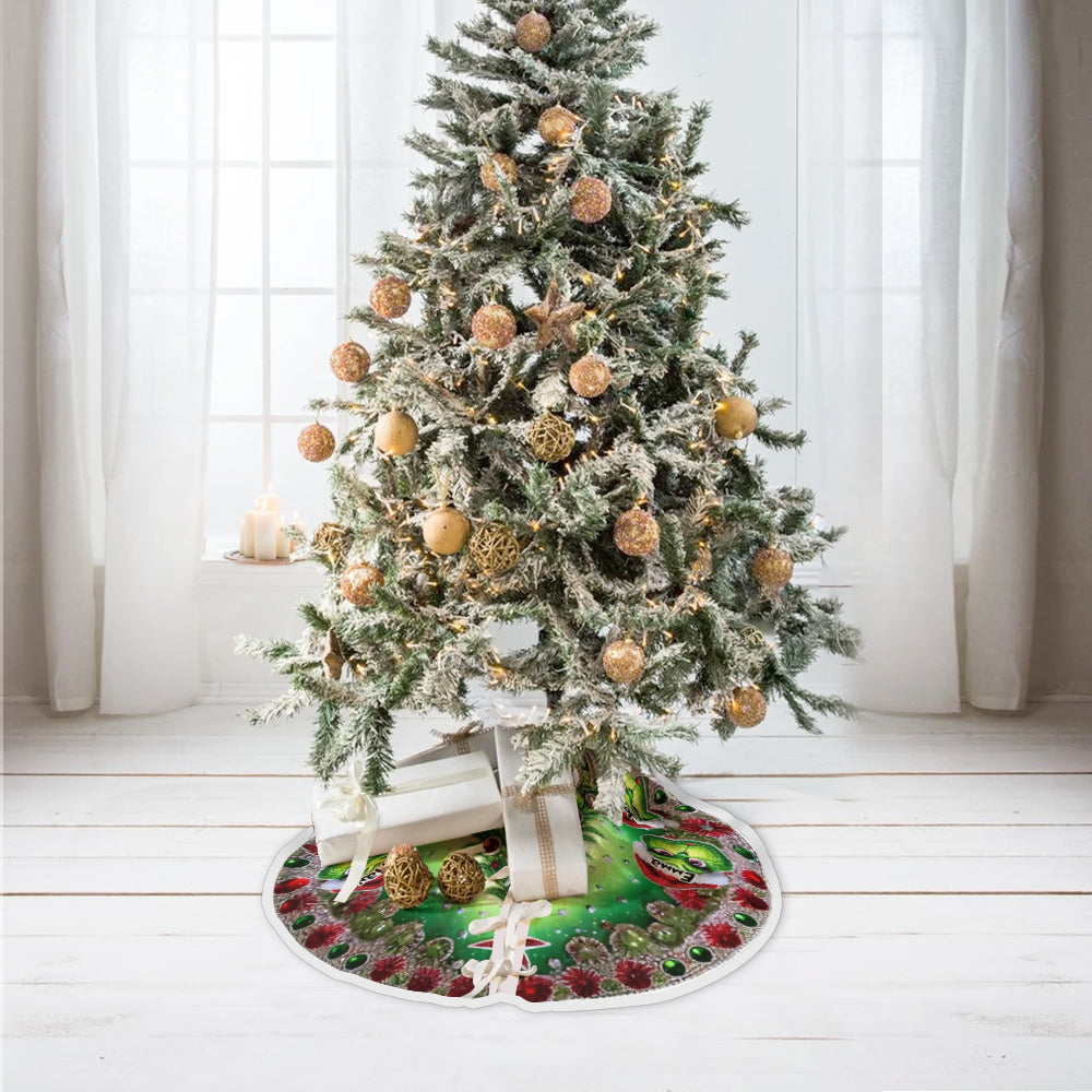 Merry Grinchmas - Personalized Stole Christmas Tree Skirt