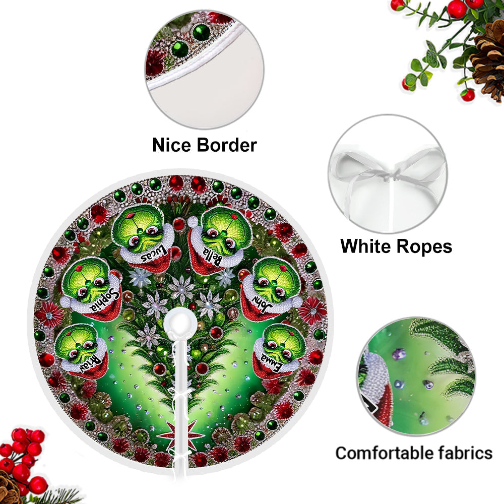 Merry Grinchmas - Personalized Stole Christmas Tree Skirt