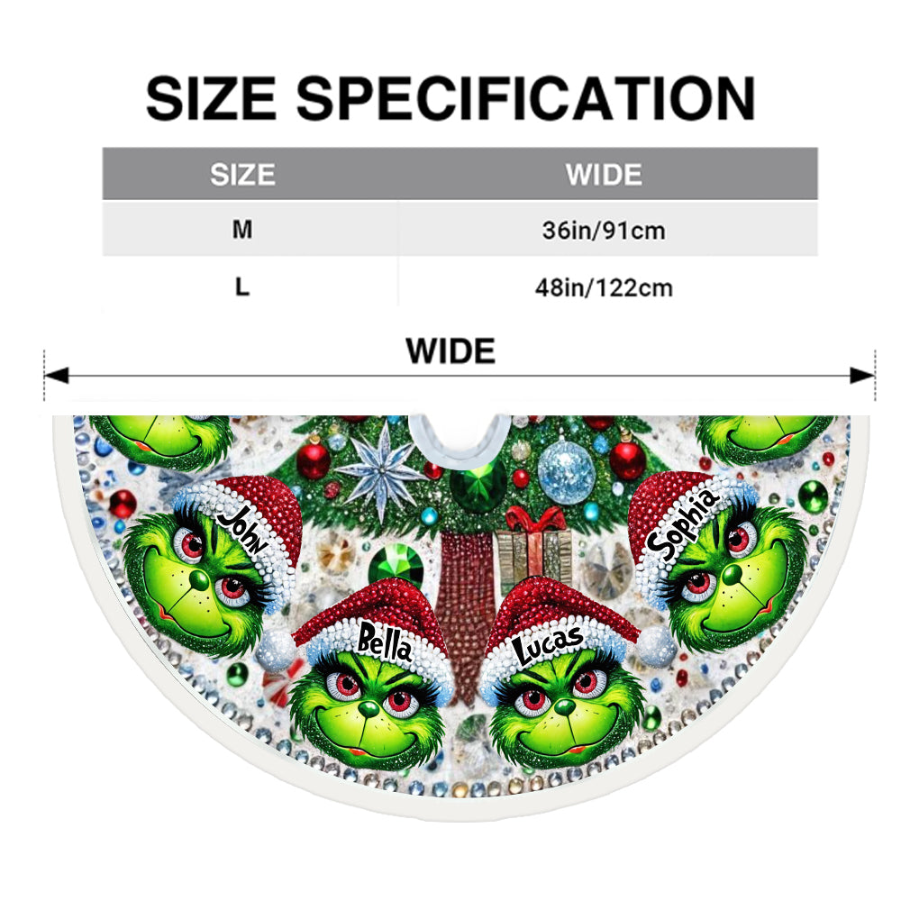 Merry Grinchmas - Personalized Stole Christmas Tree Skirt