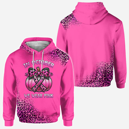 En octobre, on porte du rose - T-shirt intégral de sensibilisation au cancer du sein