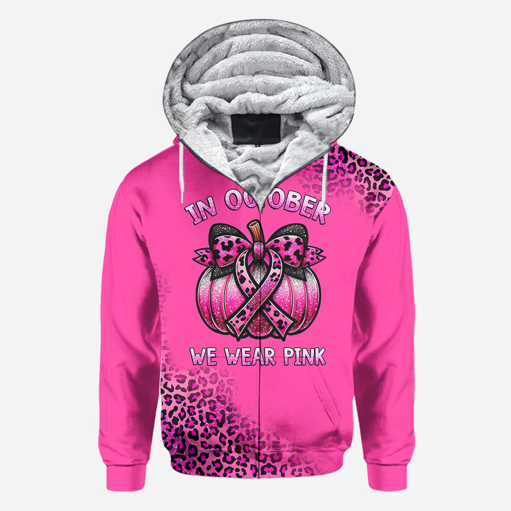 En octobre, on porte du rose - T-shirt intégral de sensibilisation au cancer du sein