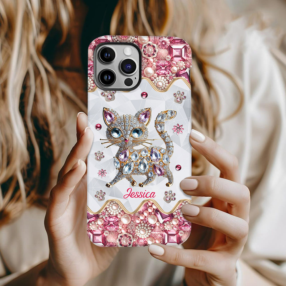 Coque de téléphone personnalisée avec motif chat pour une fille qui aime les chats