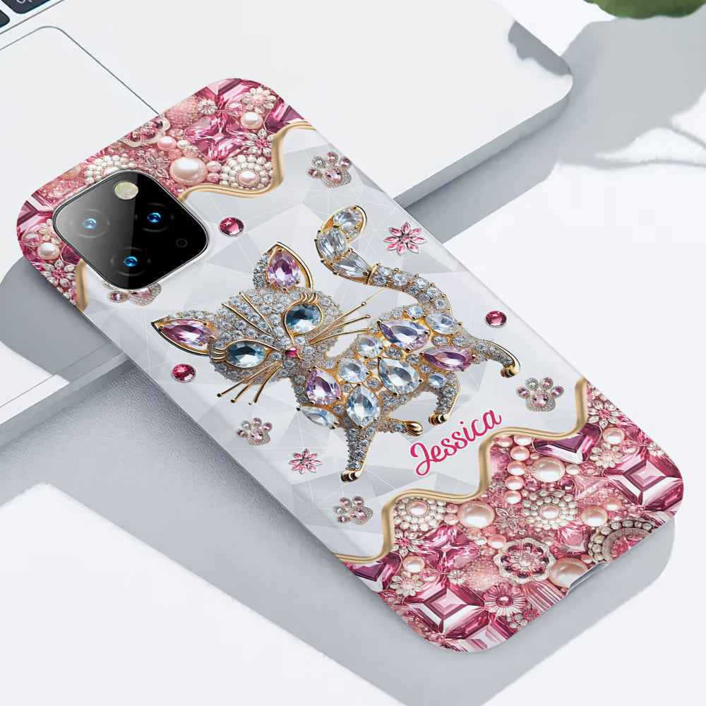 Coque de téléphone personnalisée avec motif chat pour une fille qui aime les chats