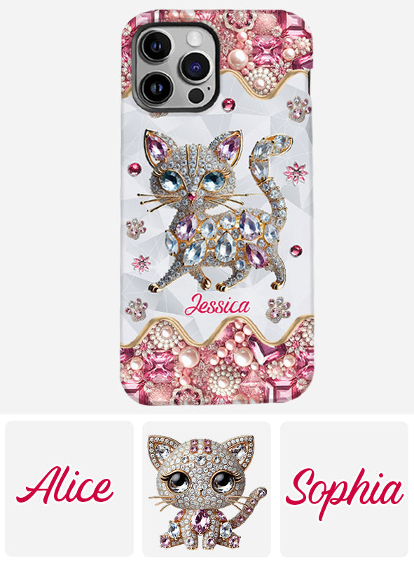 Coque de téléphone personnalisée avec motif chat pour une fille qui aime les chats