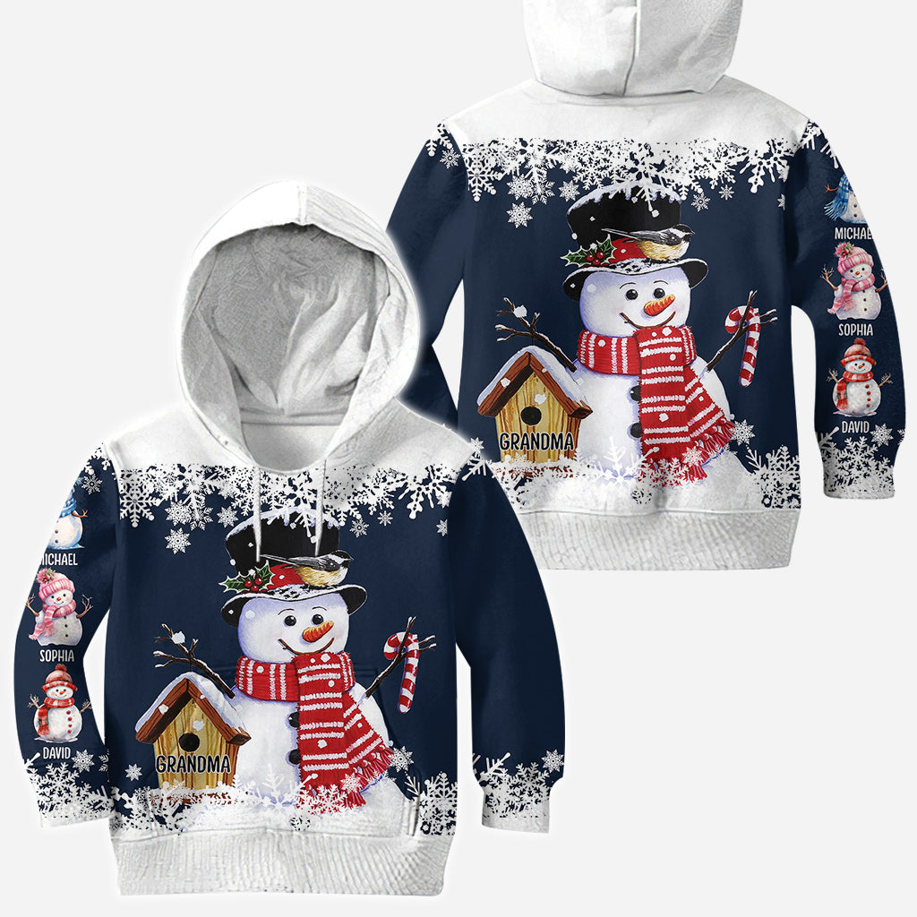 Grandma Snowman - Personalized Grandma All Over Shirt