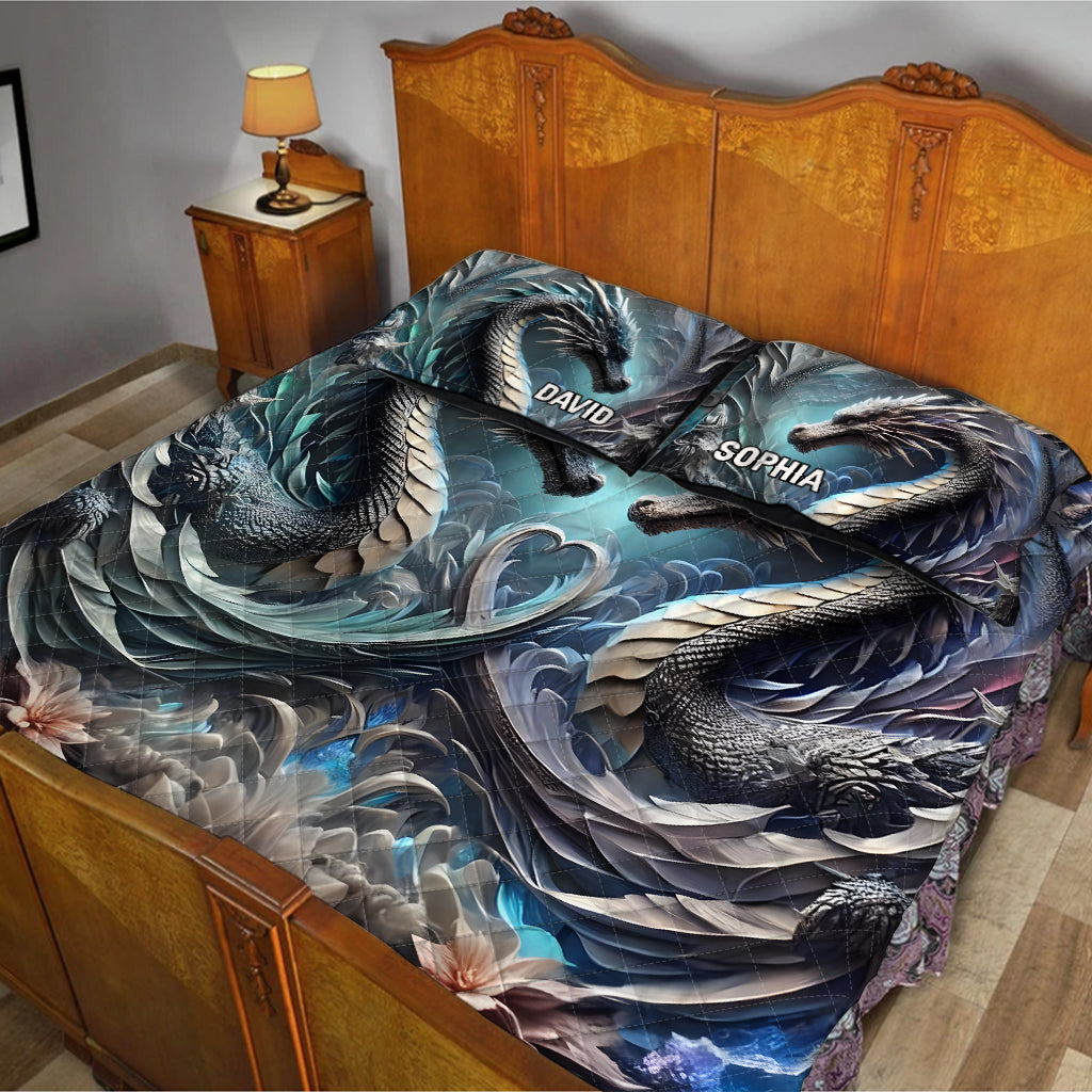 You & Me We Got This - Personalized Dragon Quilt Set