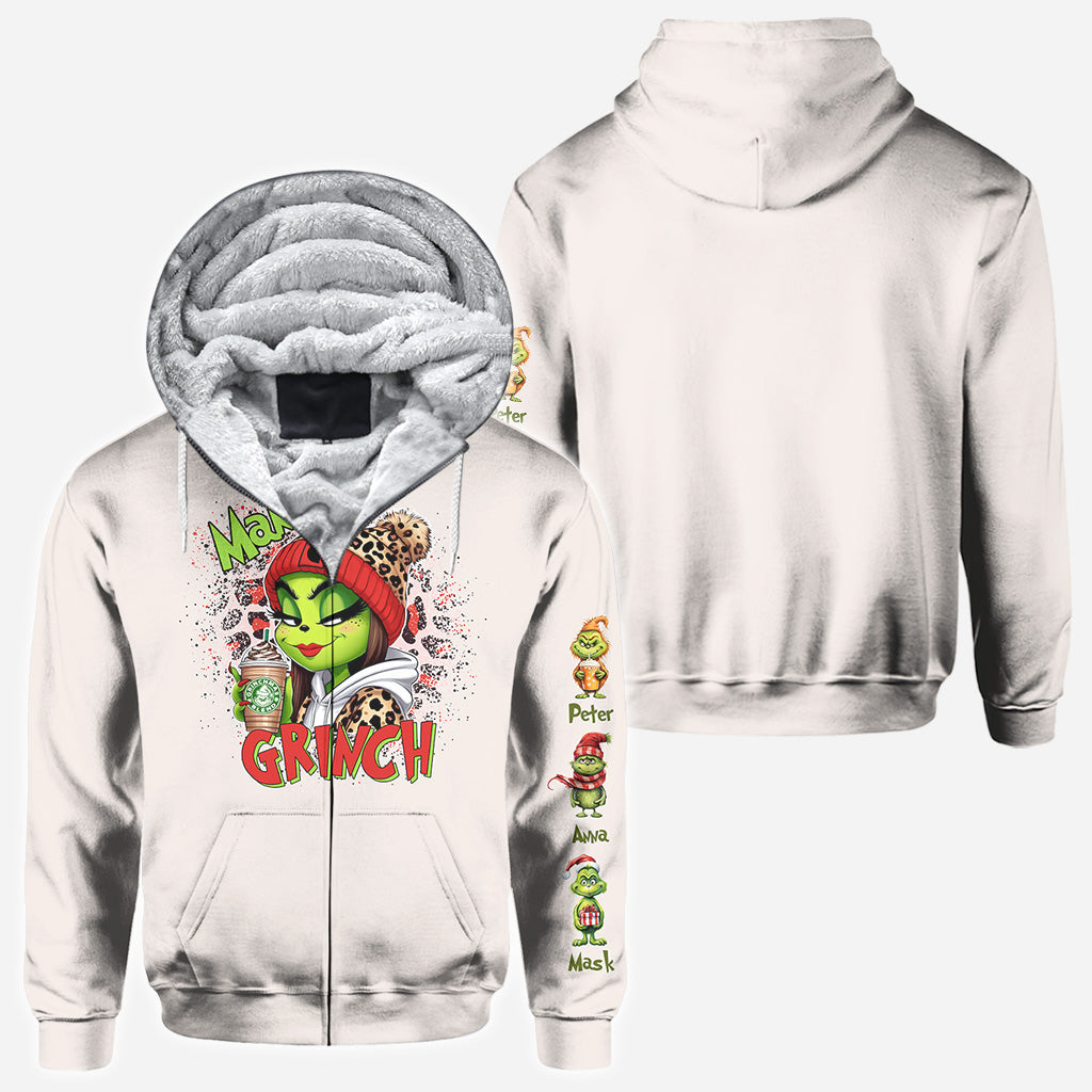 Maman Papa Vert Malice - Chemise personnalisée « Fou de Noël »