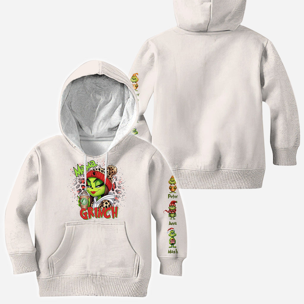 Maman Papa Vert Malice - Chemise personnalisée « Fou de Noël »