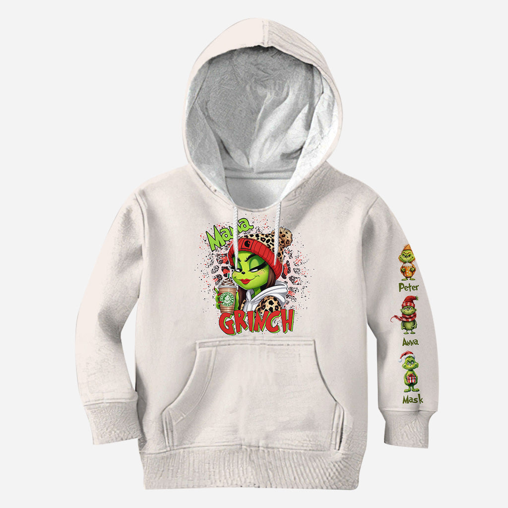 Maman Papa Vert Malice - Chemise personnalisée « Fou de Noël »