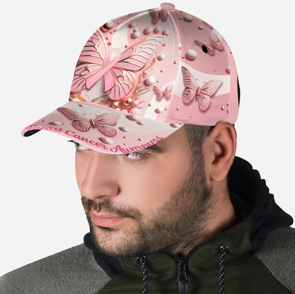 Sensibilisation au cancer du sein - Casquette papillon classique