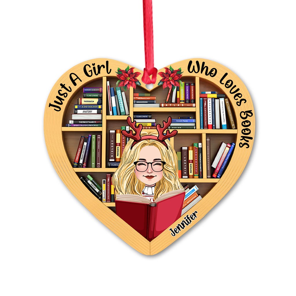 Juste une fille qui aime les livres - Ornement de livre personnalisé