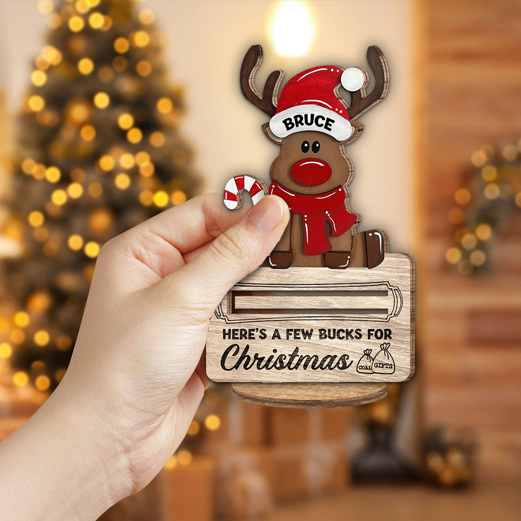 Voici quelques dollars pour Noël - Plaque en bois personnalisée pour la famille