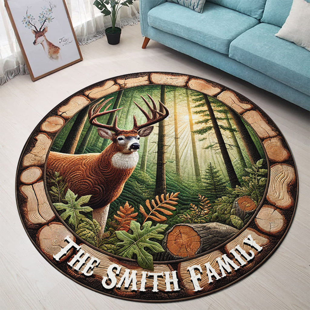 Passionné de chasse - Tapis rond de chasse personnalisé