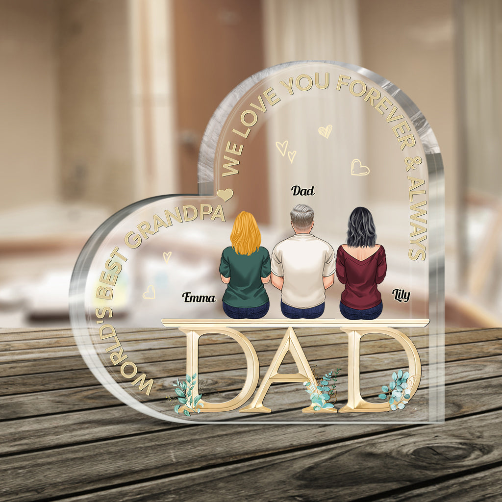 Papa, on t'aime - Plaque acrylique personnalisée pour papa