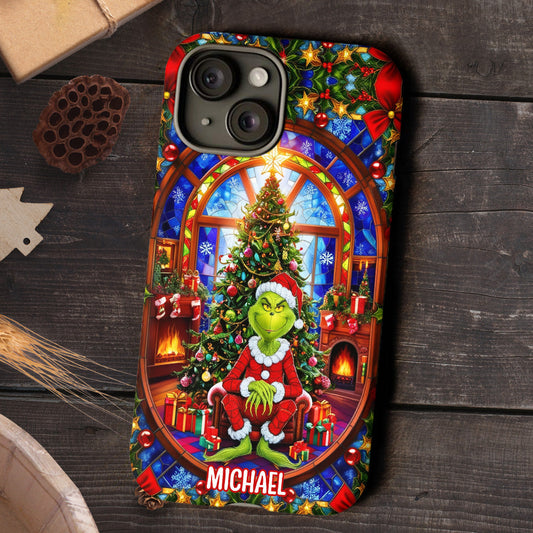 Noël vert - Coque de téléphone personnalisée avec imprimé intégral « Étole de Noël »