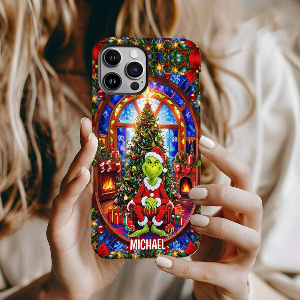 Noël vert - Coque de téléphone personnalisée avec imprimé intégral « Étole de Noël »