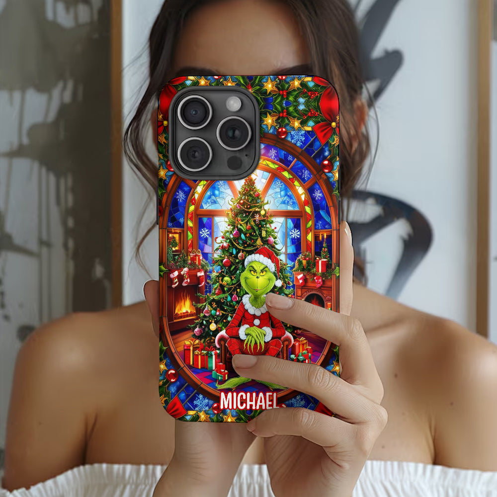 Noël vert - Coque de téléphone personnalisée avec imprimé intégral « Étole de Noël »