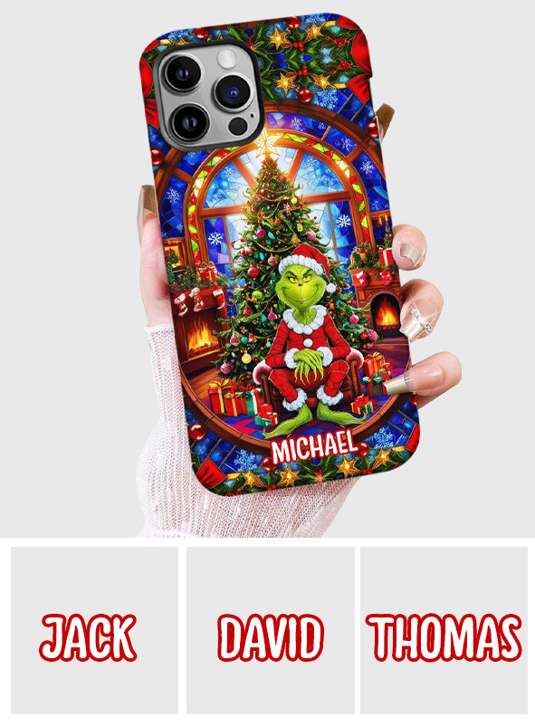 Noël vert - Coque de téléphone personnalisée avec imprimé intégral « Étole de Noël »