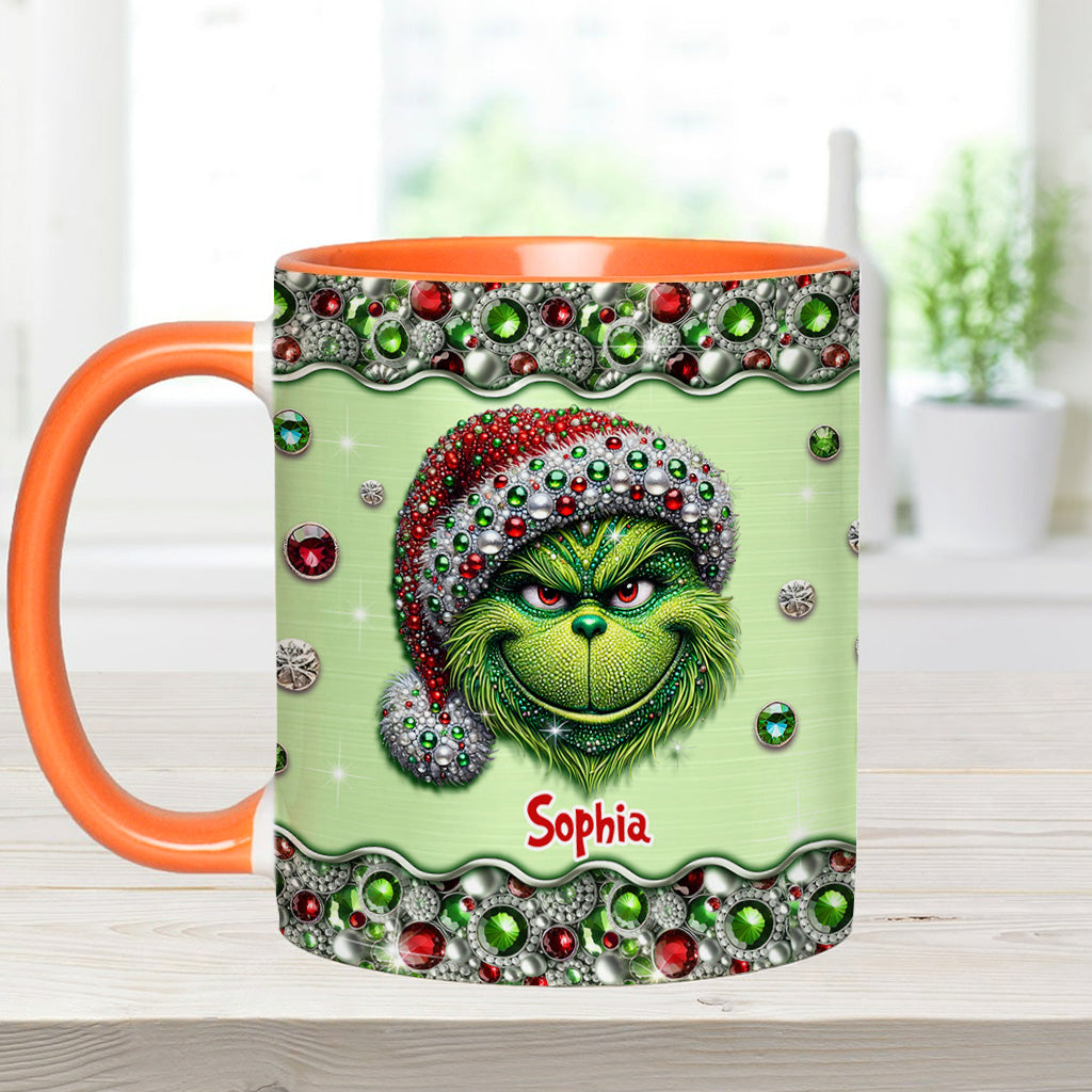 Sparkle Holiday - Personalized Stole Christmas Accent Mug