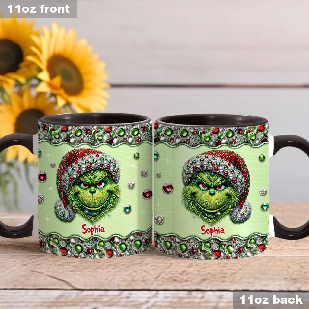 Sparkle Holiday - Personalized Stole Christmas Accent Mug
