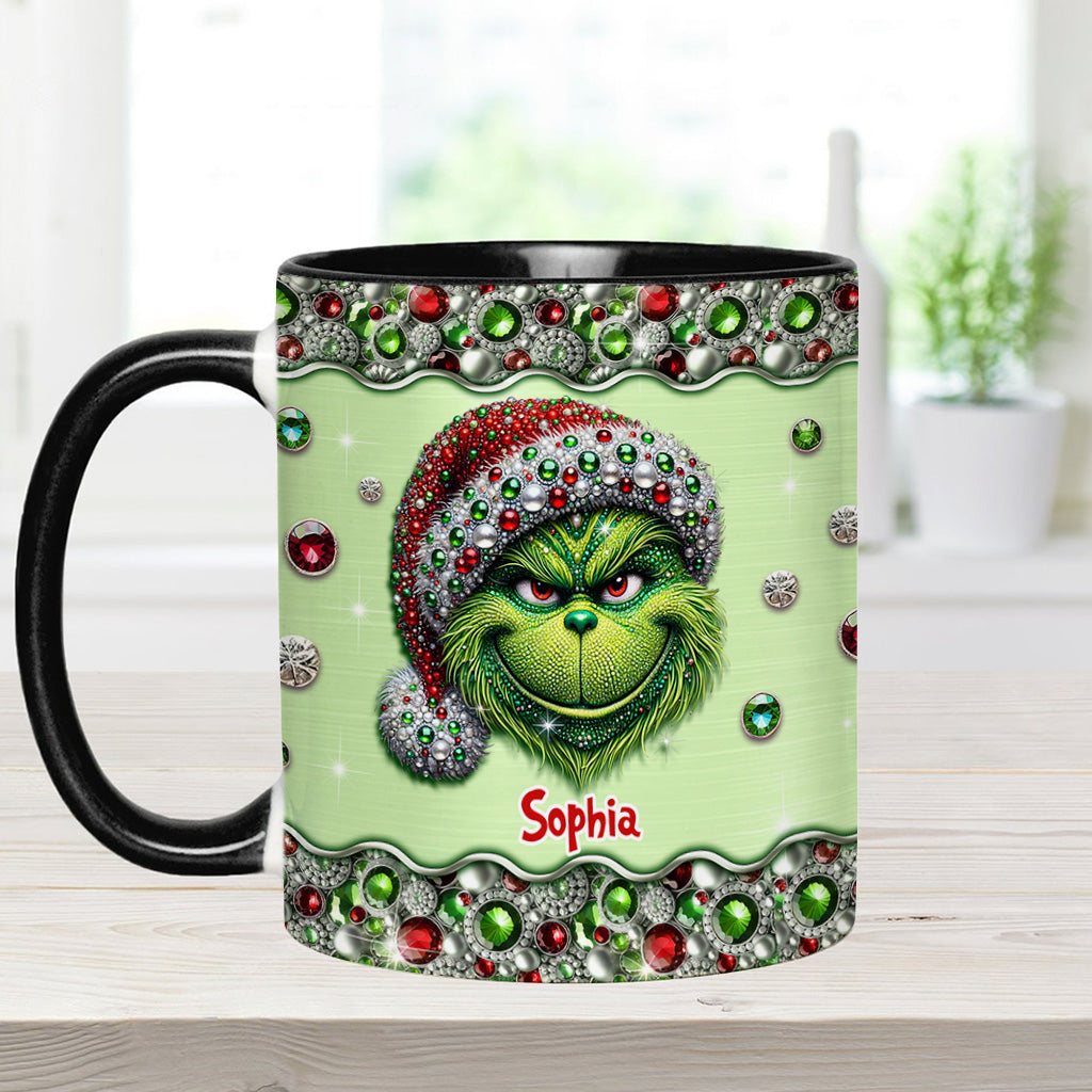 Sparkle Holiday - Personalized Stole Christmas Accent Mug