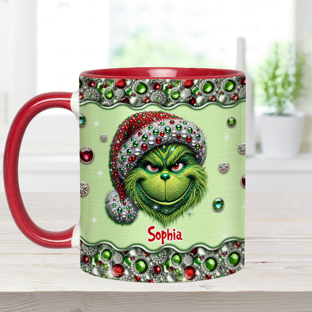 Sparkle Holiday - Personalized Stole Christmas Accent Mug