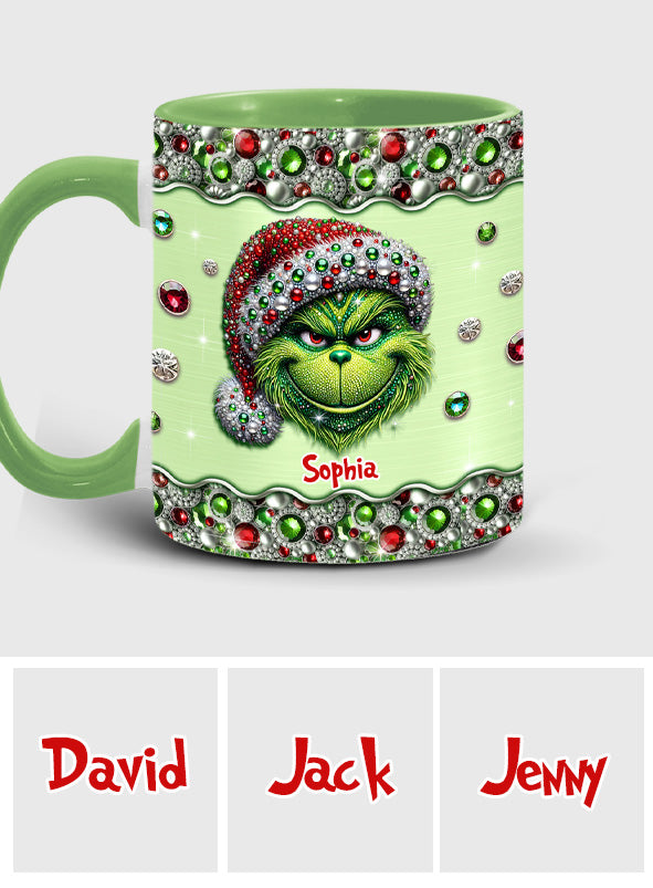 Sparkle Holiday - Personalized Stole Christmas Accent Mug
