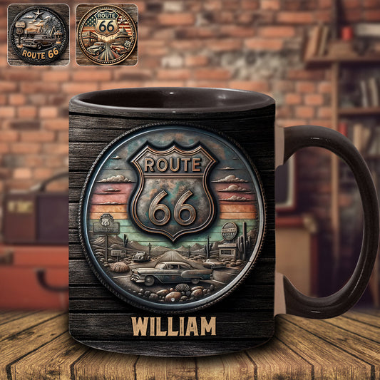 Mug personnalisé Vintage Route 66 Classic Car - Muscle Car