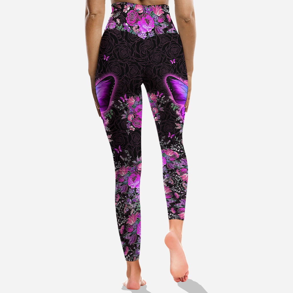 Magnifiques papillons - Sweat à capuche et legging personnalisés à motif papillon