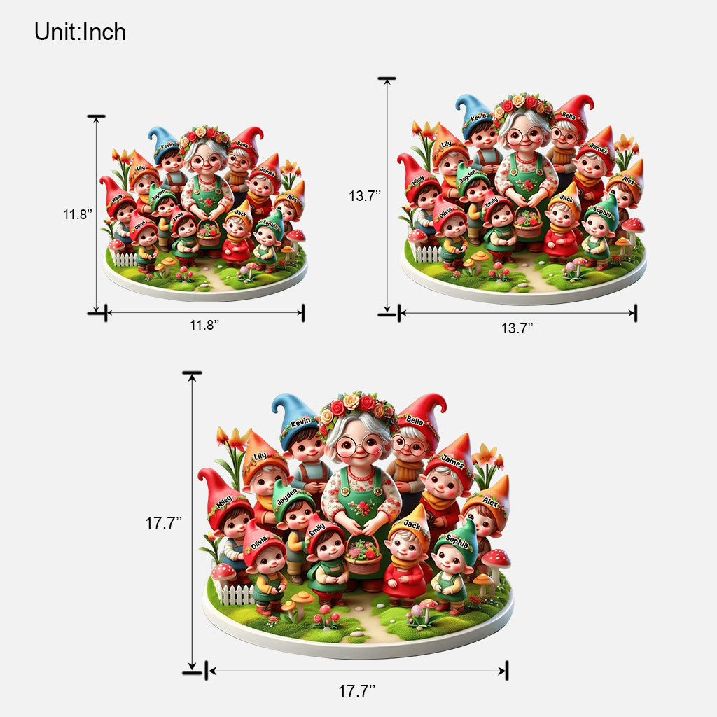 Les gnomes de Nana - Panneau en bois personnalisé pour le jardinage