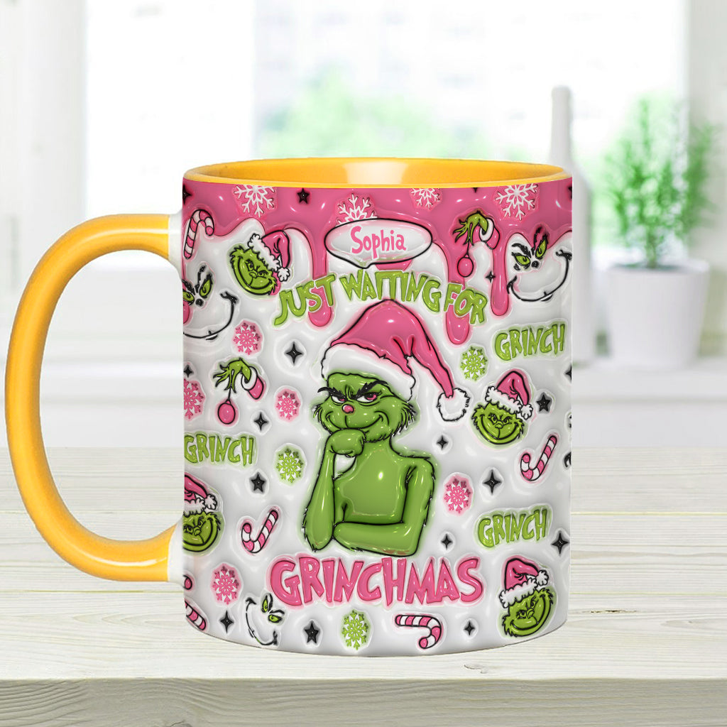 Mug personnalisé « En attendant Noël » avec étole de Noël