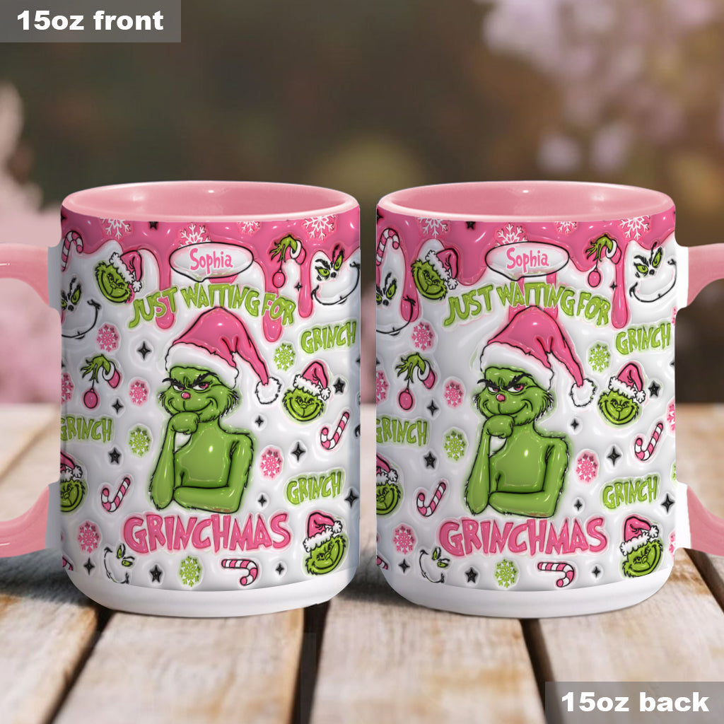 Mug personnalisé « En attendant Noël » avec étole de Noël