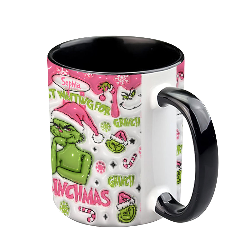 Mug personnalisé « En attendant Noël » avec étole de Noël