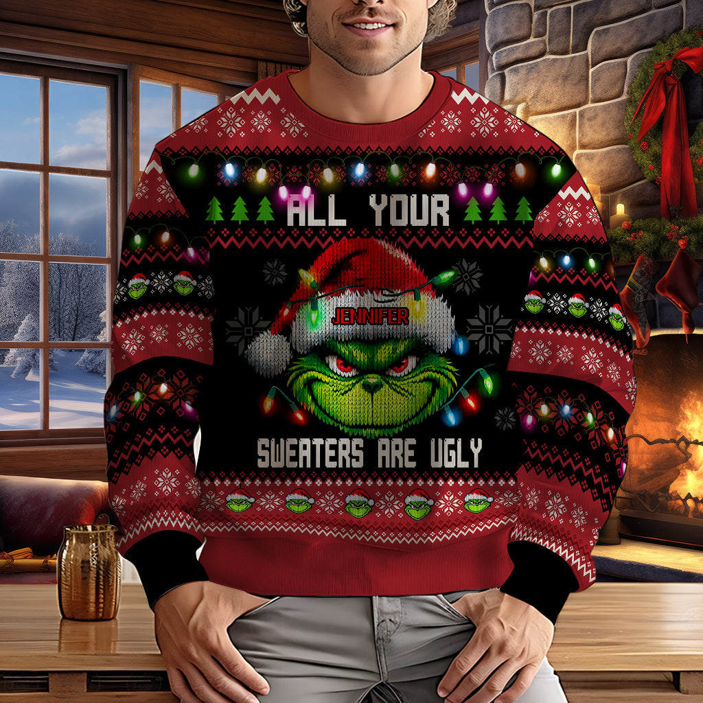 All Sweaters Are Ugly Shirt - Personalized Stole Christmas Ugly Sweater
