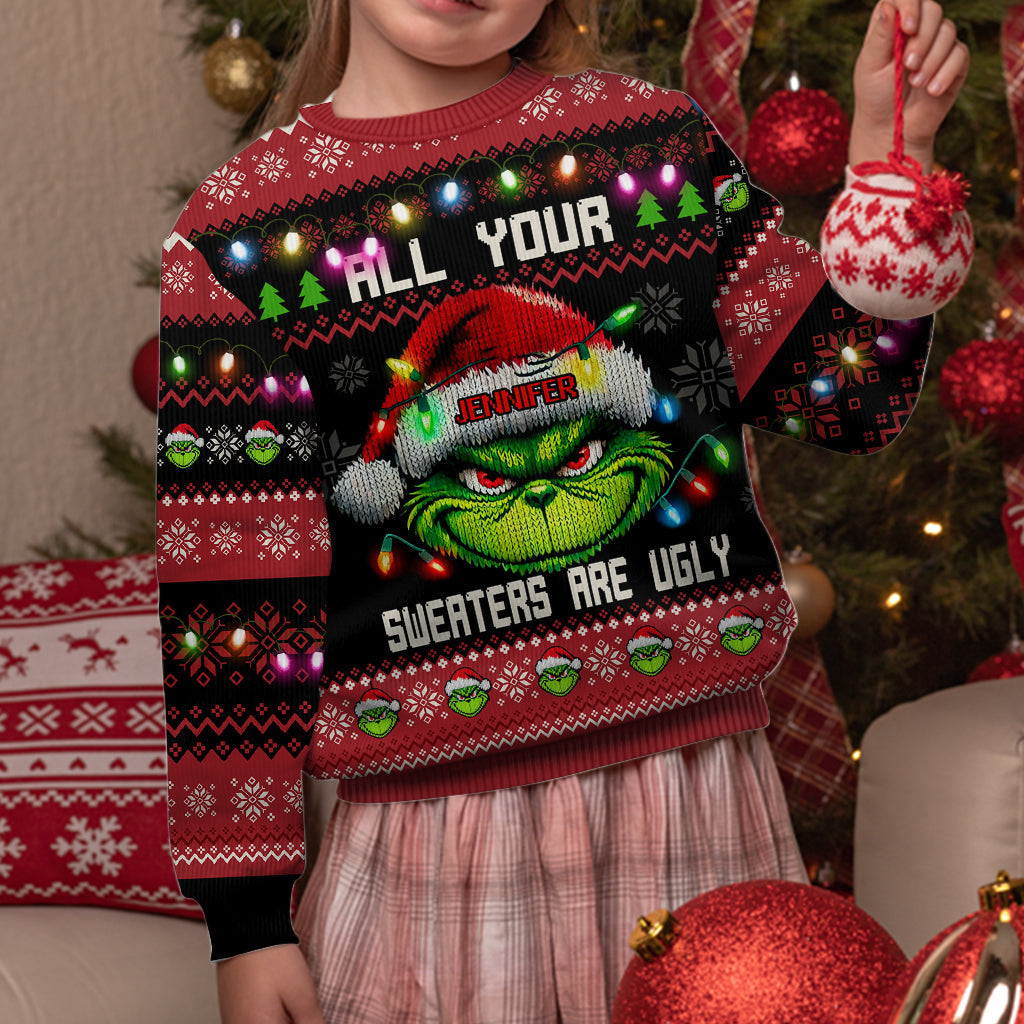 All Sweaters Are Ugly Shirt - Personalized Stole Christmas Ugly Sweater