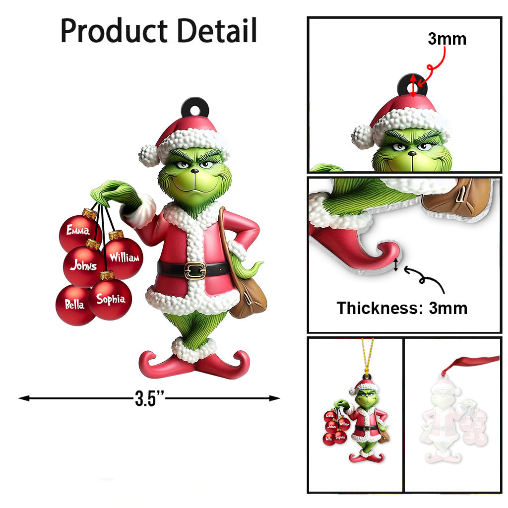 J'aime ma famille - Étole de Noël personnalisée et transparente