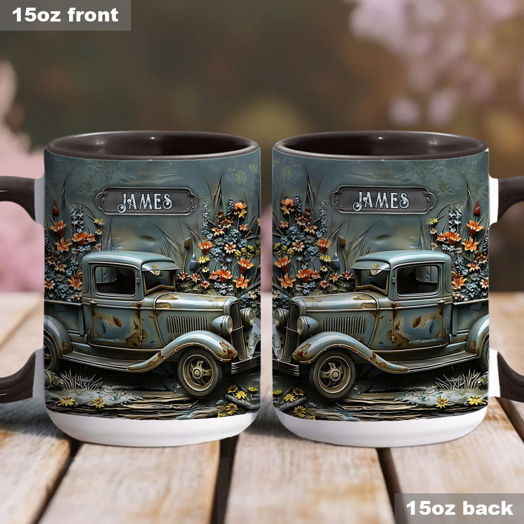 Mug personnalisé à l'effigie d'une voiture classique ou d'une muscle car.