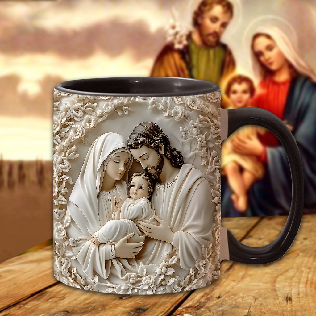 The Holy Family - Personalized Christian Accent Mug