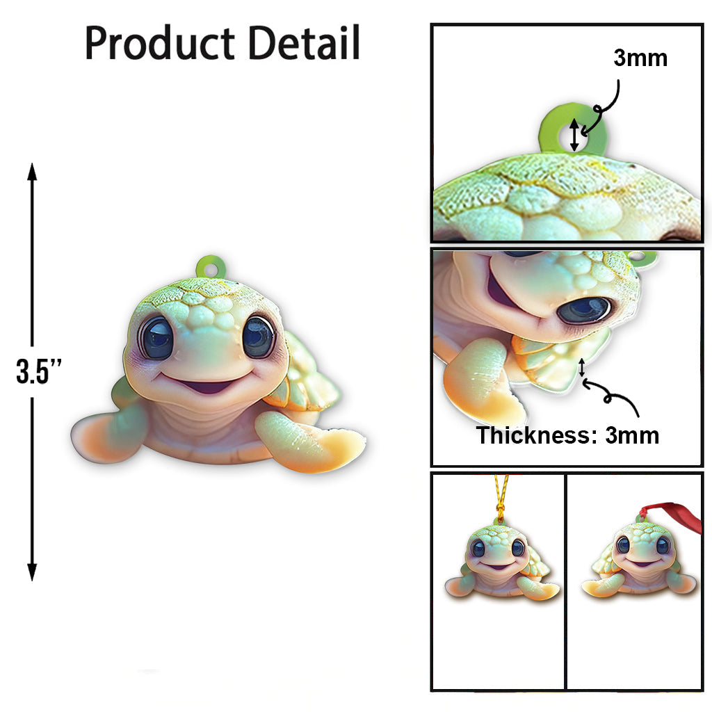 J'adore les tortues - Ornement tortue