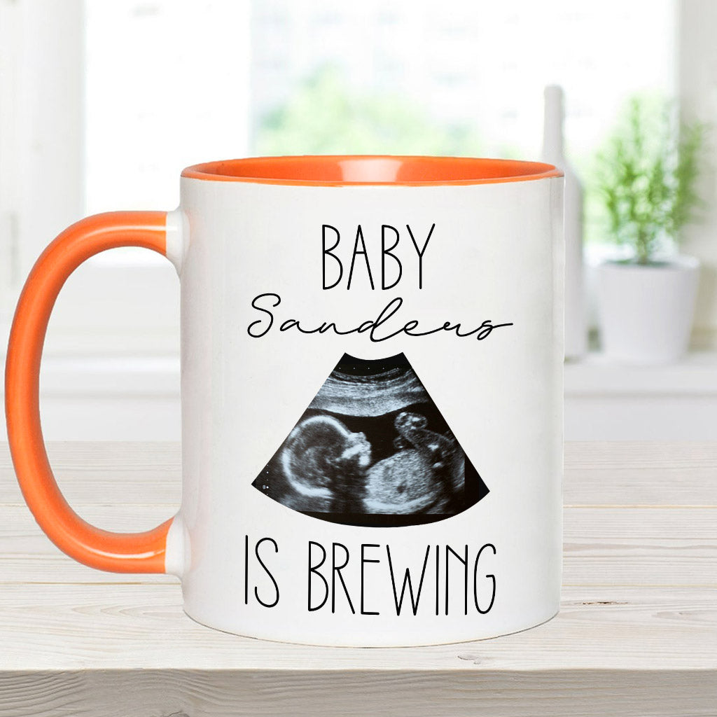Photo d'échographie de bébé en préparation - Cadeau de grossesse pour votre femme - Mug personnalisé