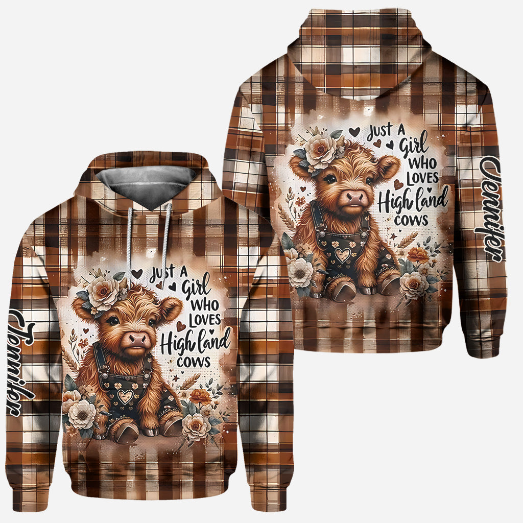Love Highland Cows - Personalized Highland Cow Hoodie and Leggings