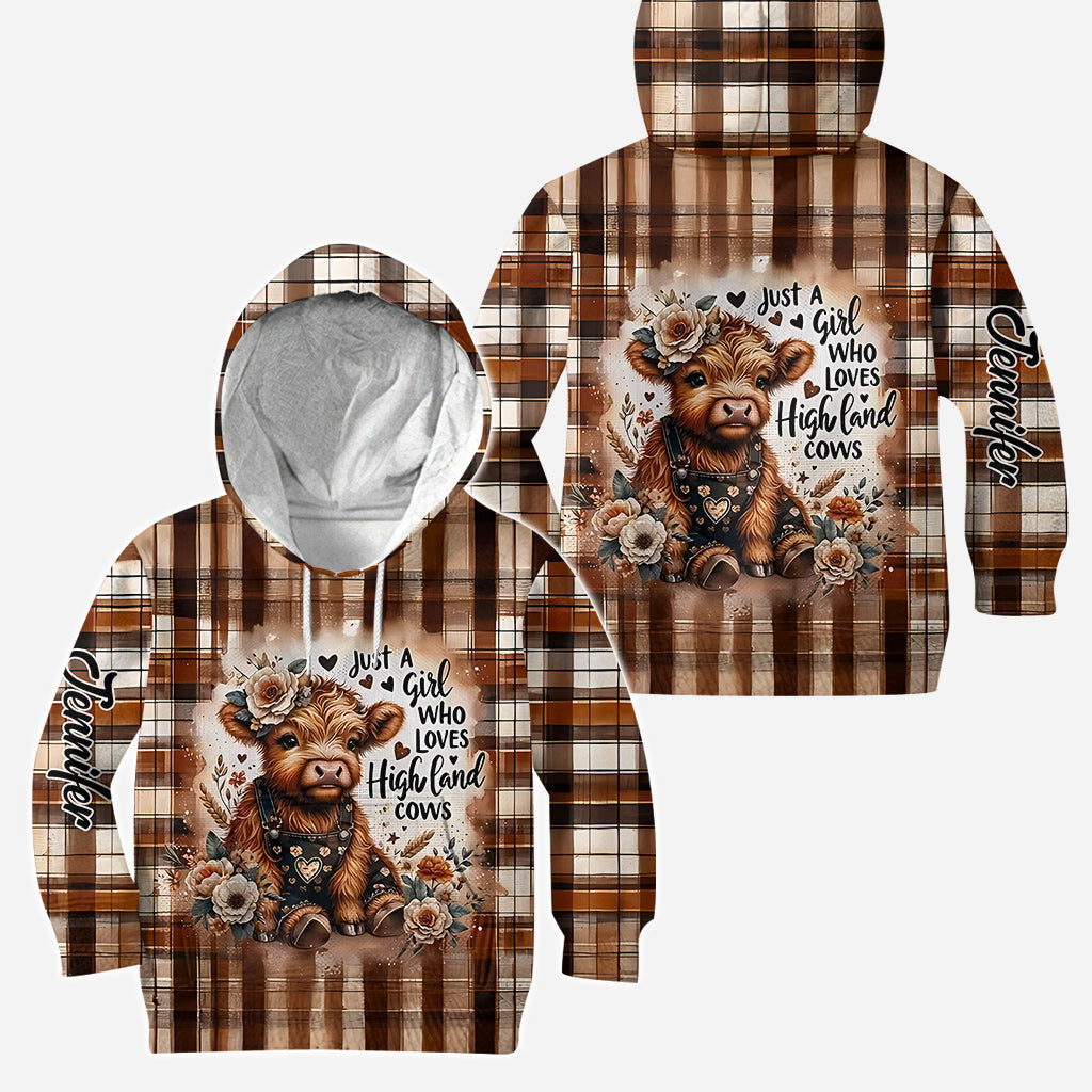 Love Highland Cows - Personalized Highland Cow Hoodie and Leggings