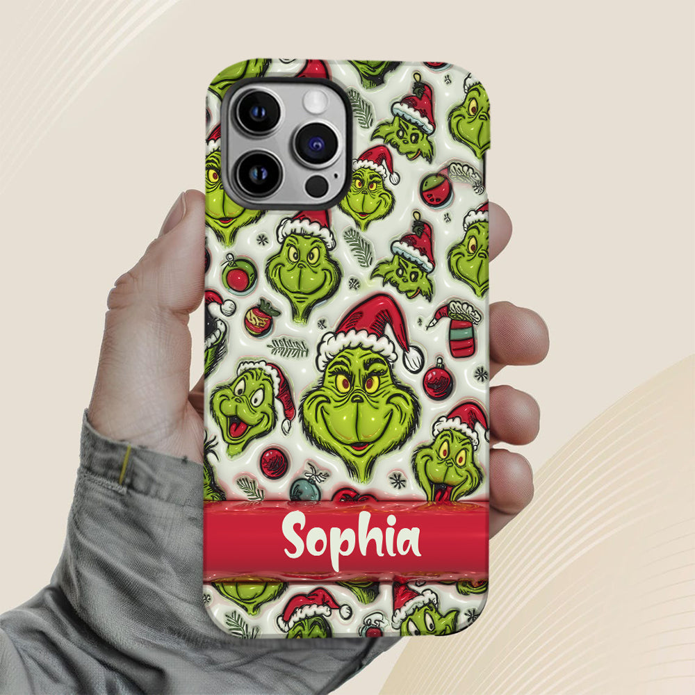 Green Character - Personalized Stole Christmas Full Print Phone Case